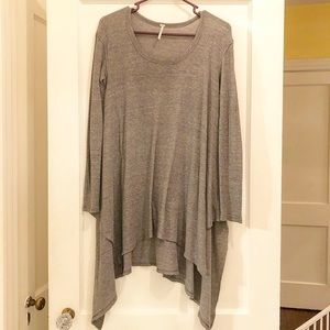 Free People Gray thermal L/S shirt Sz SM